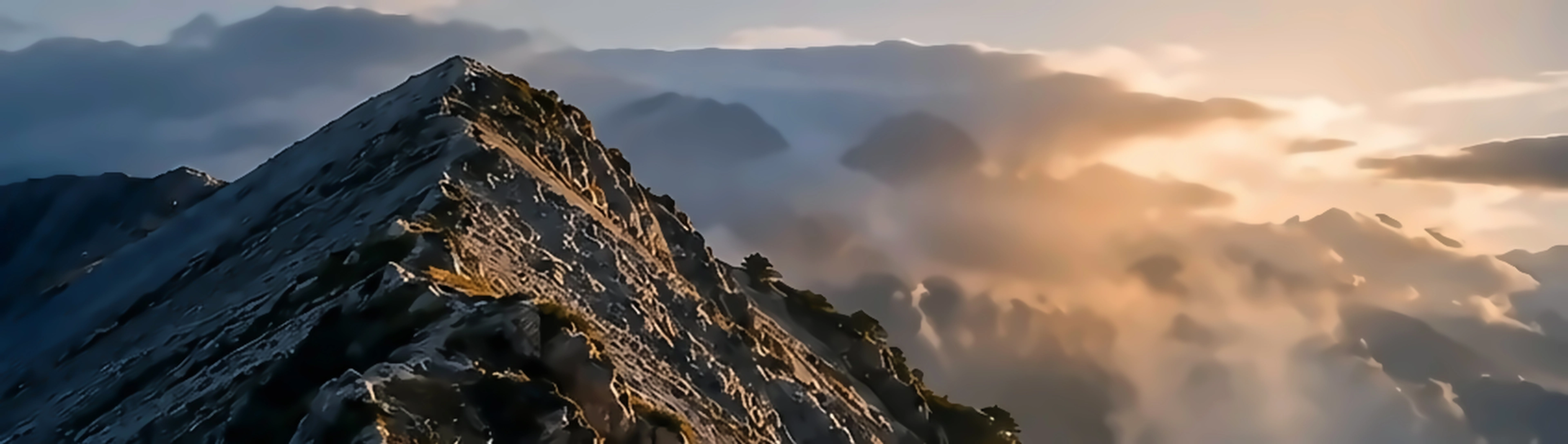 Wide alpine ridge representing experience, judgement and difficult decisions